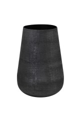 VASE METAL MATT BLACK 